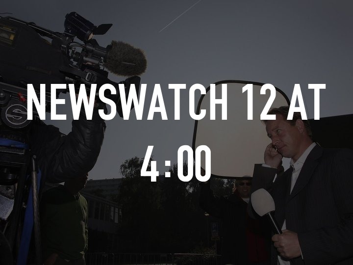 Newswatch 12 at 4:00 on TV | Channels and schedules | tvgenius.com